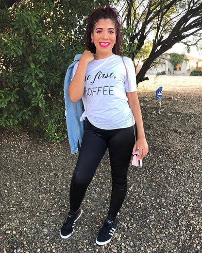 But First, Coffee relaxed fit soft tee