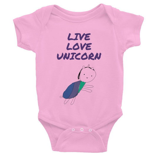 Live Love Unicorn Baby Onesie Bodysuit