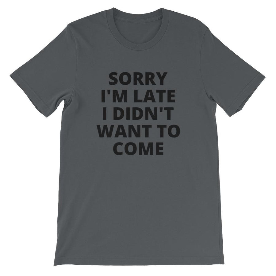 Pancakes and Wine "Sorry I'm Late" relaxed fit tee