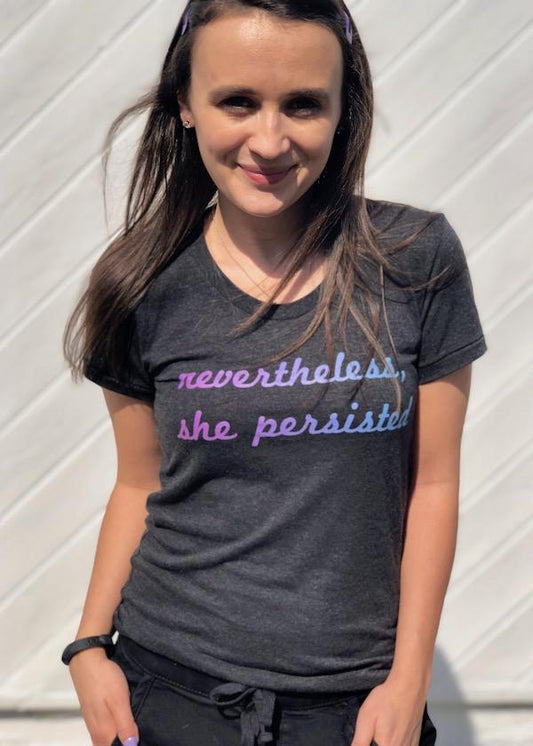 Nevertheless She Persisted fitted soft tee