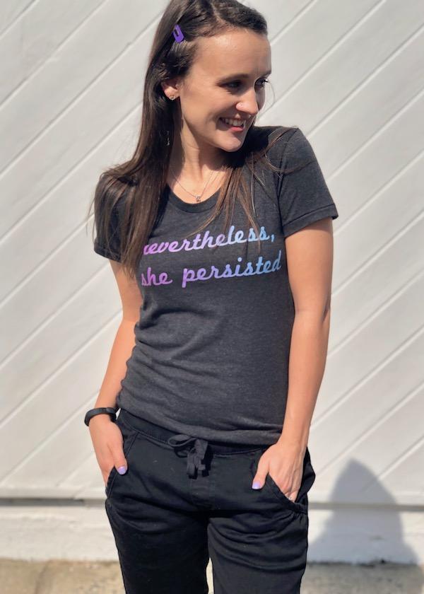 Nevertheless She Persisted fitted soft tee